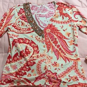 Bejeweled collar cardigan.